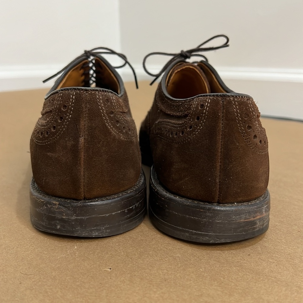 Allen Edmonds Brown Suede Wingtips - Picture 2 of 5